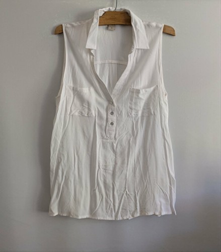 Blouse blanche viscose t38 - blouse,