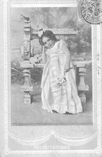 CP SERIES LITTLE GIRL ELEGANT STONE BENCH GREEN FRAME: CONGRATULATIONS - 21768