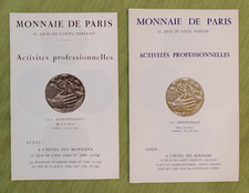 Monnaie de Paris, Medailles de Activites Profess, 1960's Paris Mint (2) booklets
