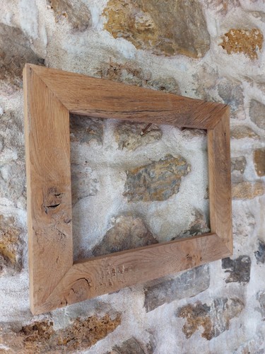 Cadre artisanal vieux bois - cadre,