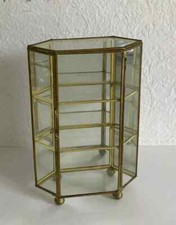 7 ⚜️ Ancienne Petite Vitrine Décoratif en Laiton Vintage