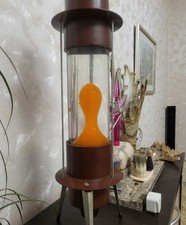 Old vintage 1970s Soviet Union rare orange lava lamp space UFO style.