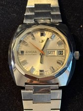1970s VINTAGE RARE 39MM ENICAR AUTOMATIC DAY DATE NON-MARKED SHERPA SERVICED