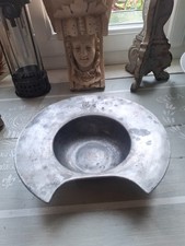 Ancien Plat à Barbe Etain