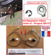 Câbles serrage malle toit x2 Peugeot 206 CC kit réparation + notice 8484P6