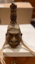 Vintage Peruvian Ecuadorian Jivaro Replica Shrunken Head Tsantsa  CUSCO PERU 10"