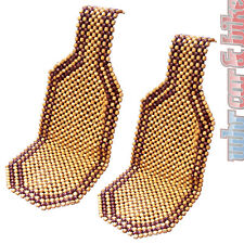 2x wooden ball seat pad beige seat pad massage wooden beads 39x127 cm
