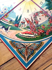 c. 1920 - RARE PLATEAU DE JEU ANCIEN "JEU DES PAPILLONS" - Les Jeux réunis (JLR)
