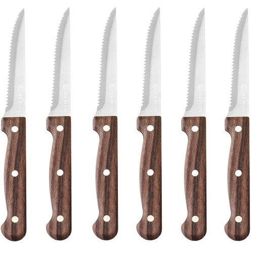 Couteau steak dentelé en - à,