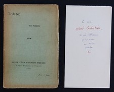 André SUARES Autograph & Book (Rare E.O. by Tolstoy)