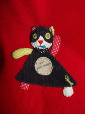 Doudou Plat Chat Noir Vert
