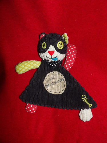 Doudou plat chat - doudou, vert