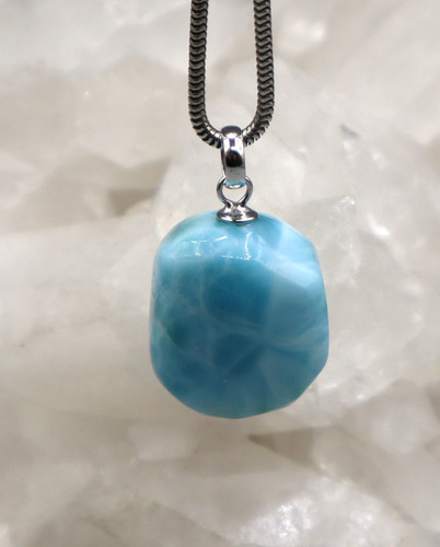 Pendentif larimar pierre - pendentif,
