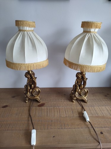 Paire lampes dorés - paire,
