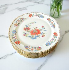 Limoges Raynaud. 6 Old China Damon Collection Porcelain Flat Plates