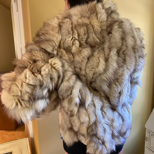 Vintage real fur coat tri - real, coat,