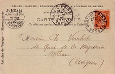 VOSGES - PRIVATE POSTCARD J.MOLIA - SADDLES-HARNESS-BACHES - EPINAL STATION