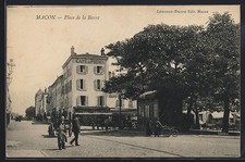 Old postcard Macon, Place de la Barre 