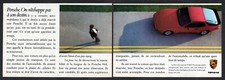 1986 PORSCHE 944 Vintage Original 2 pages Print AD Red car photo destiny french