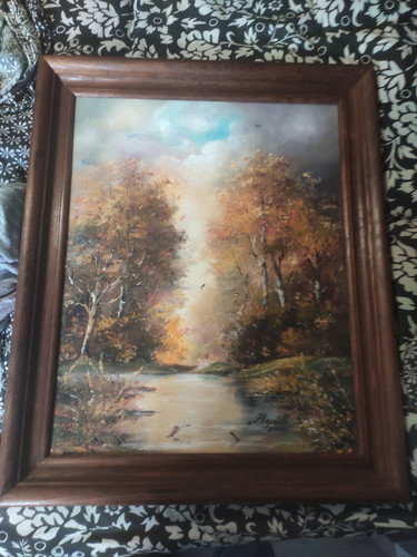 Ancien tableau huile sur toile - tableau,
