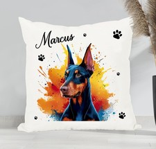 Coussin Doberman personnalisé