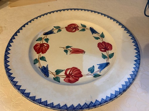 Assiette ancienne vieillard - j.,