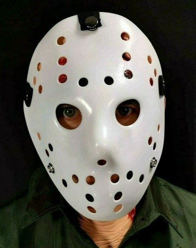 Blanc hockey masque - blanc, plastique