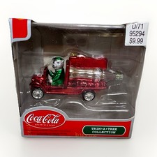 Coca-Cola Trim-A-Tree Polar Bear Truck Ornament w/ Coke Bottle Christmas 1990s