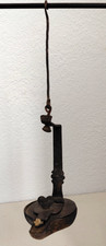 LAMPE A HUILE FER FORGE EPOQUE