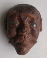 Sculpture 19è XIXè Masque Nô théâtre Japon Miniature  Edo rare ancien Japonais .