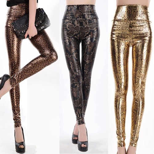 Legging taille haute simili