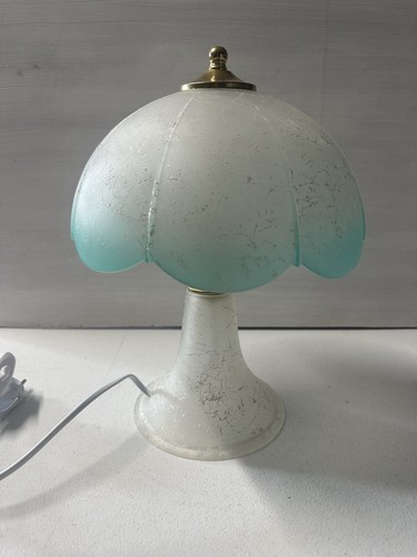 Lampe table verre blanc et - de,