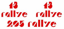 SET DE LOGOS 1.3 ET 205 RALLYE RACING PEUGEOT 205 SPORT GTI STICKER AUTO BD407