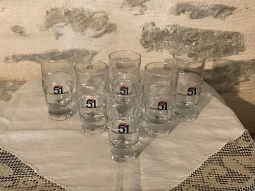 Lot verres pastis 51 - "pastis, 51".