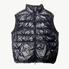 100% AUTHENTIC MONCLER BLACK AUBE GILET VEST JACKET SIZE L XL MENS PUFFER 3 4
