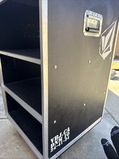 Heavy duty flight road case on casters.