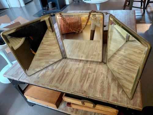 Miroir barbier triptyque - de,