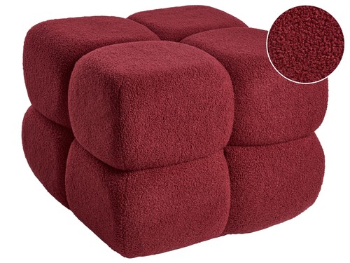 Pouf moderne tissu bouclé - moderne, en