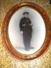 SUPERBE CADRE BOIS- OVALE - ART DECO - PHOTOGRAPHIE MILITAIRE début XXe 