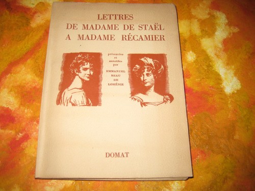 Lettres madame staël - madame,