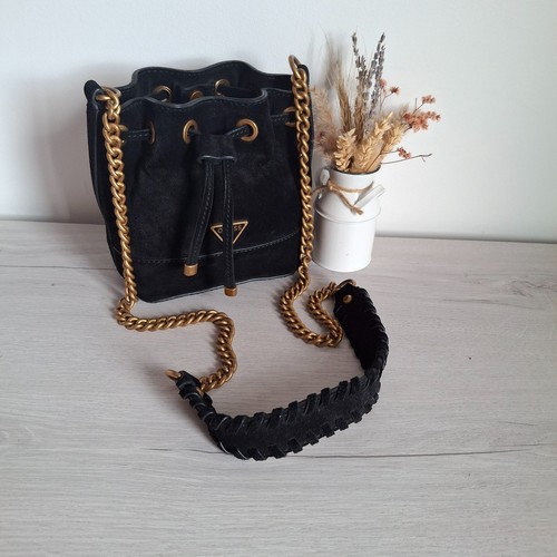 Sac seau bandoulière noir