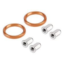 2 Exhaust Gaskets & 4 Cap Nuts