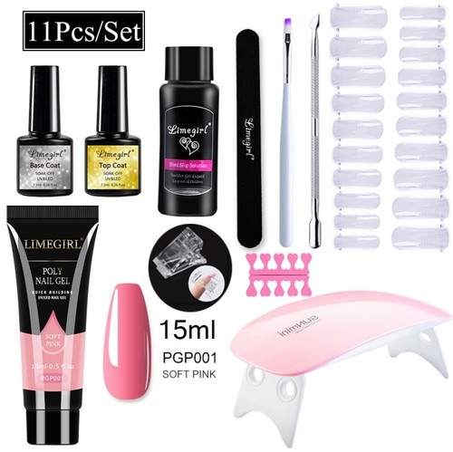 Manicure set poly nail gel - manicure,
