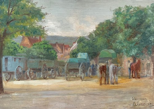 Tableau ancien huile french - huile,