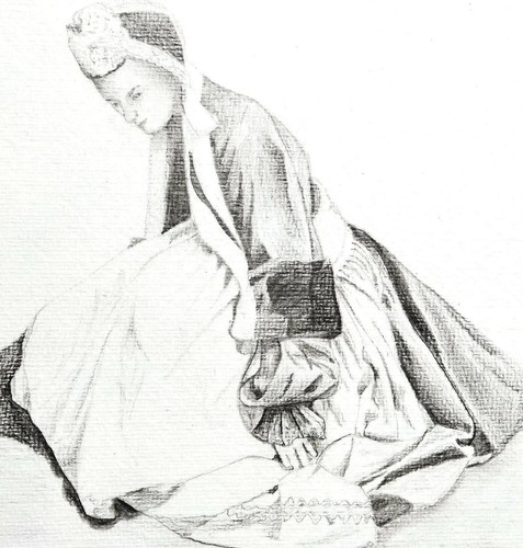 Dessin jeune bretonne - dessin,