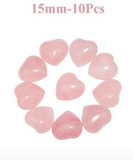 10x Quartz Rose En Cœur