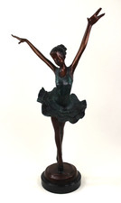 Pierre Le Faguays (A. Fayral) Bronze Ballerina Art Deco Sculpture, 15" H