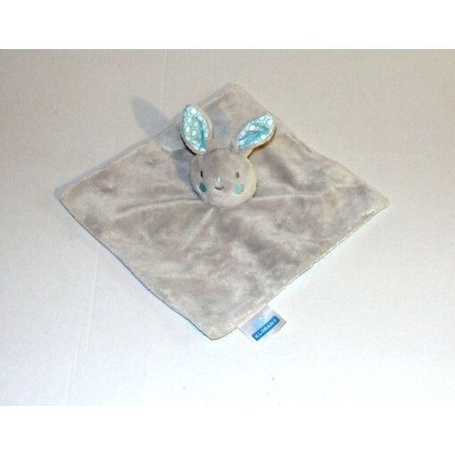 Doudou plat lapin - lapin, bleu