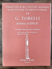 Partition trompette Giuseppe Torelli : Sinfonia en ré majeur G.8 Trompette...