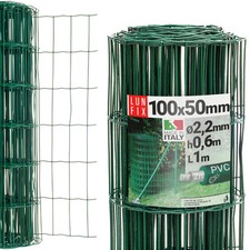 Clôture métallique clôture de jardin verte H0,6 m L1 m maille 100 x 50 mm Ø2,...